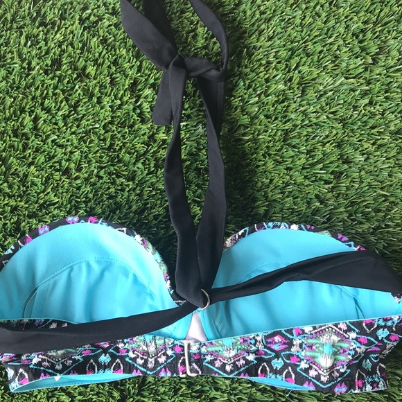 La vie on rose bikini top with black tie - Picture 2 of 4